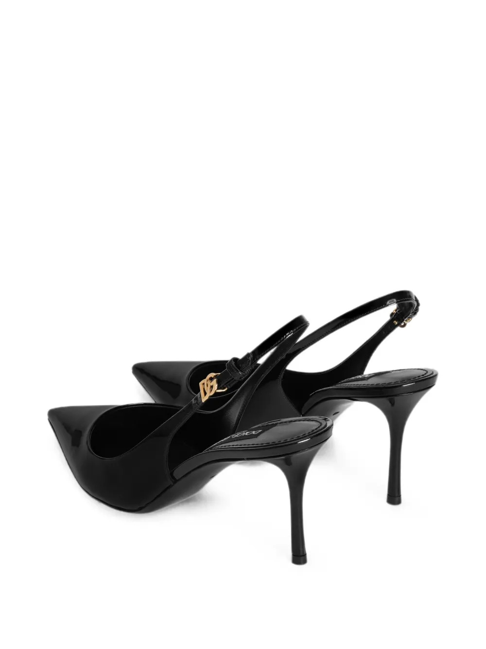 Dolce & Gabbana patent slingback pumps Zwart