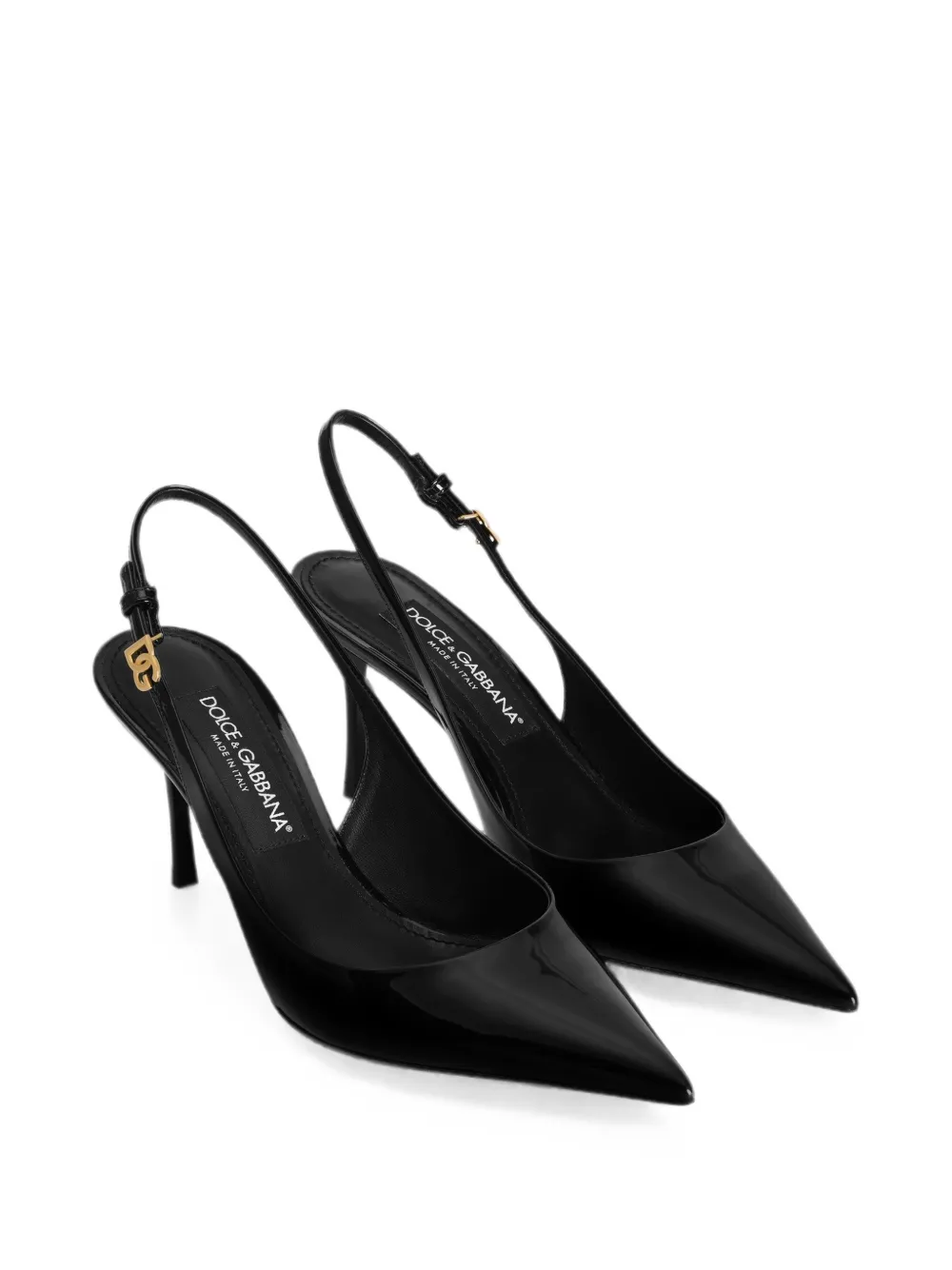 Dolce & Gabbana patent slingback pumps Zwart