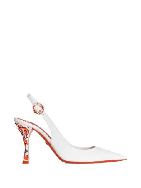Dolce & Gabbana patent-leather slingback pumps