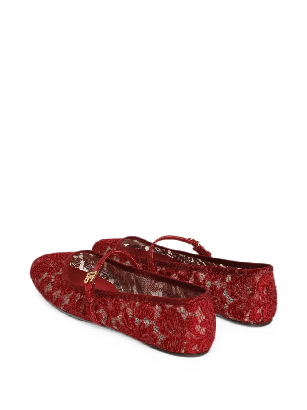Dolce & Gabbana lace ballet flats Rood