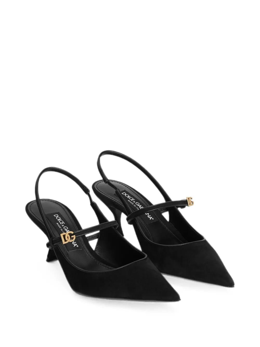 Dolce & Gabbana suede slingback pumps Zwart