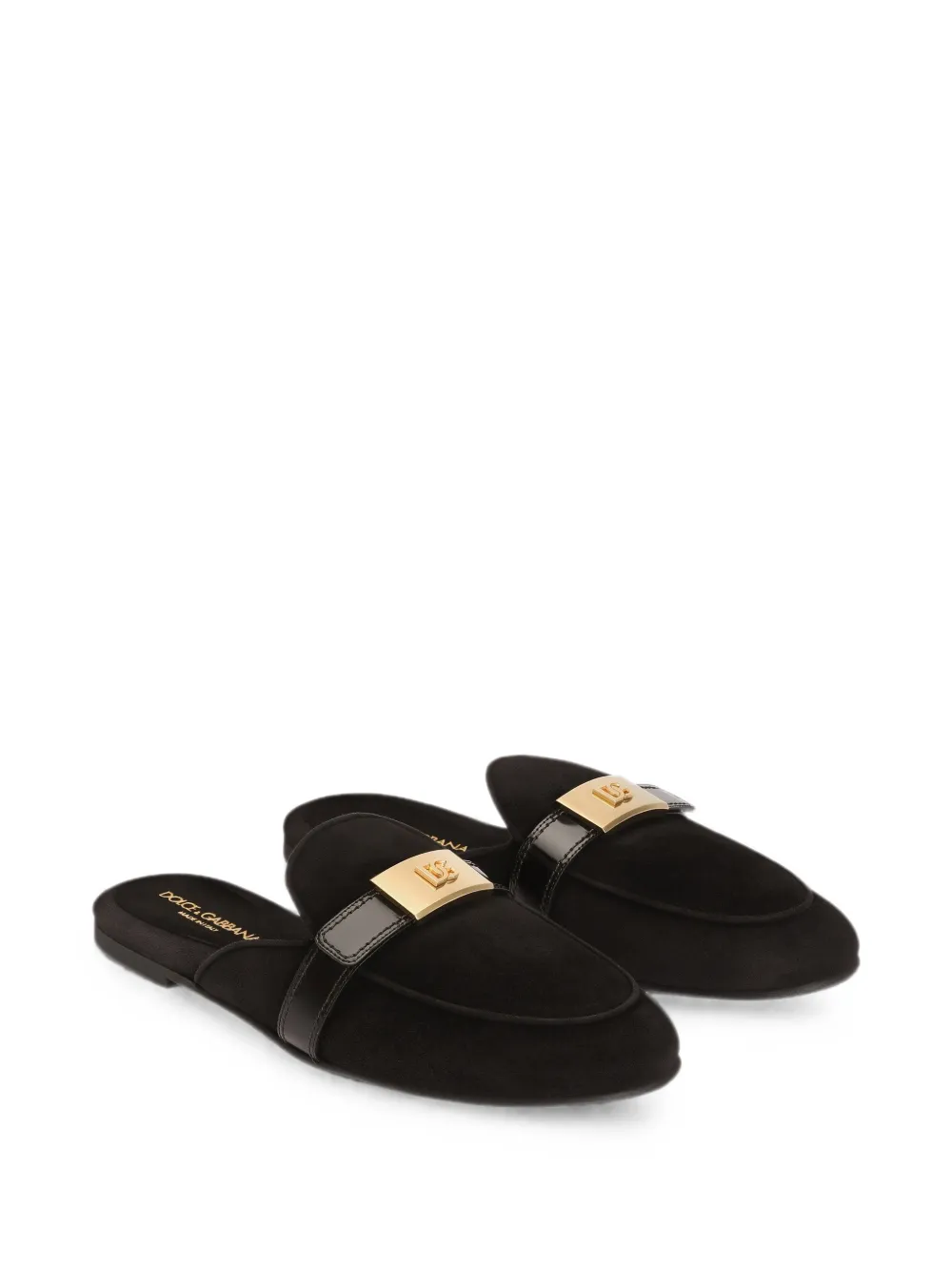 Dolce & Gabbana Suède muiltjes Zwart