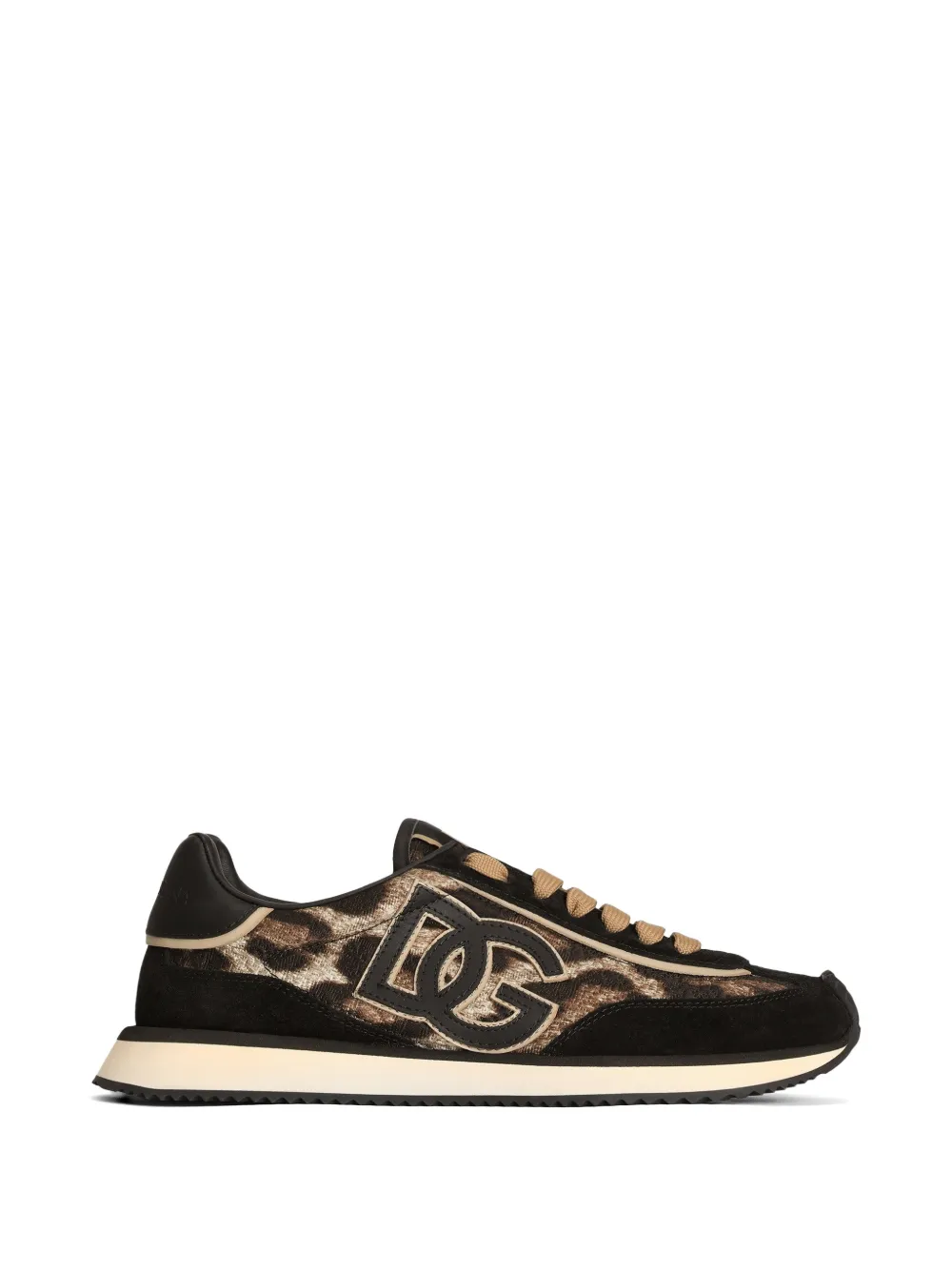 Dolce & Gabbana leo-print fabric cushion sneakers - Braun