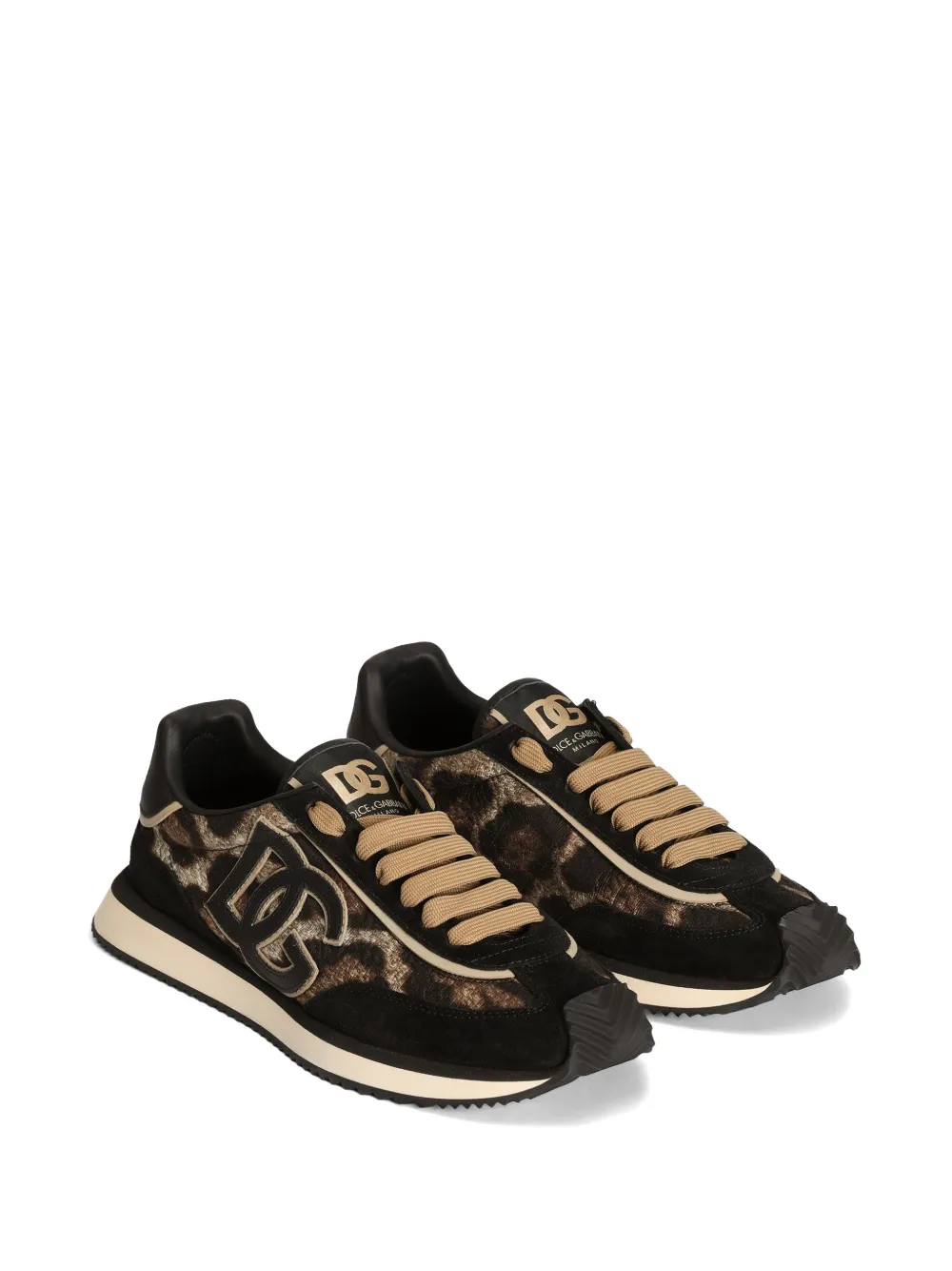 Dolce & Gabbana Cushion sneakers met leeuwprint Bruin