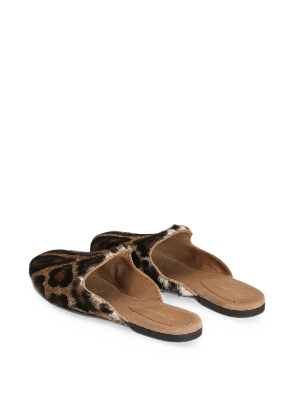 Dolce & Gabbana Leo leren muiltjes Bruin