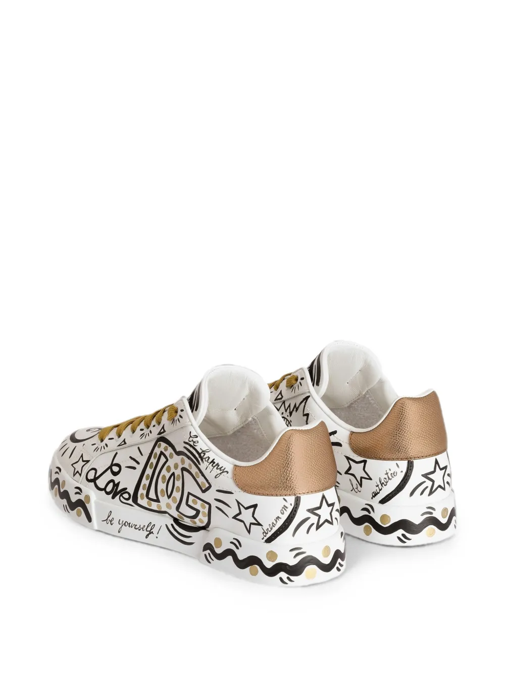 Dolce & Gabbana calfskin Portofino sneakers Wit