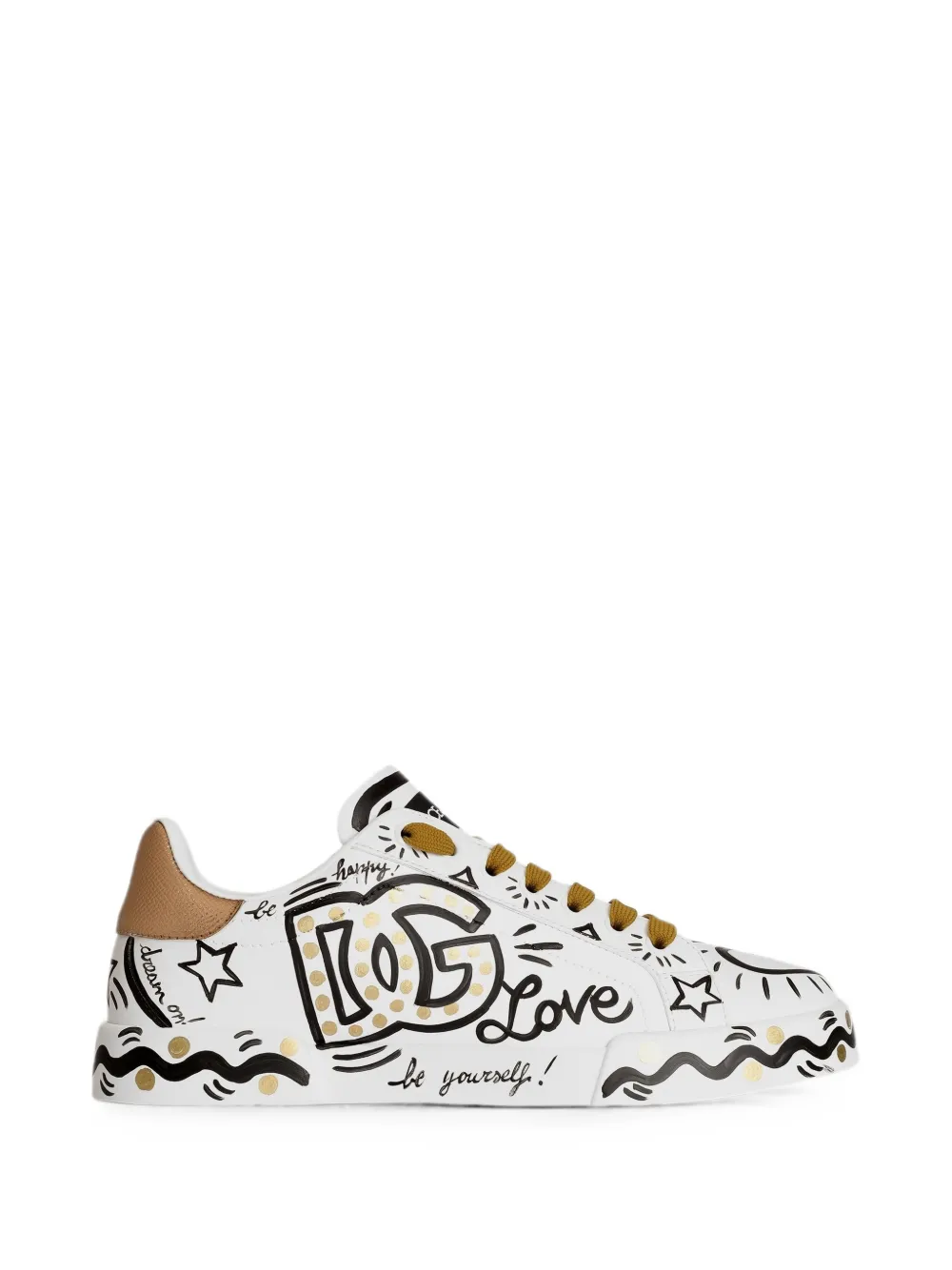 Dolce & Gabbana calfskin Portofino sneakers - Bianco