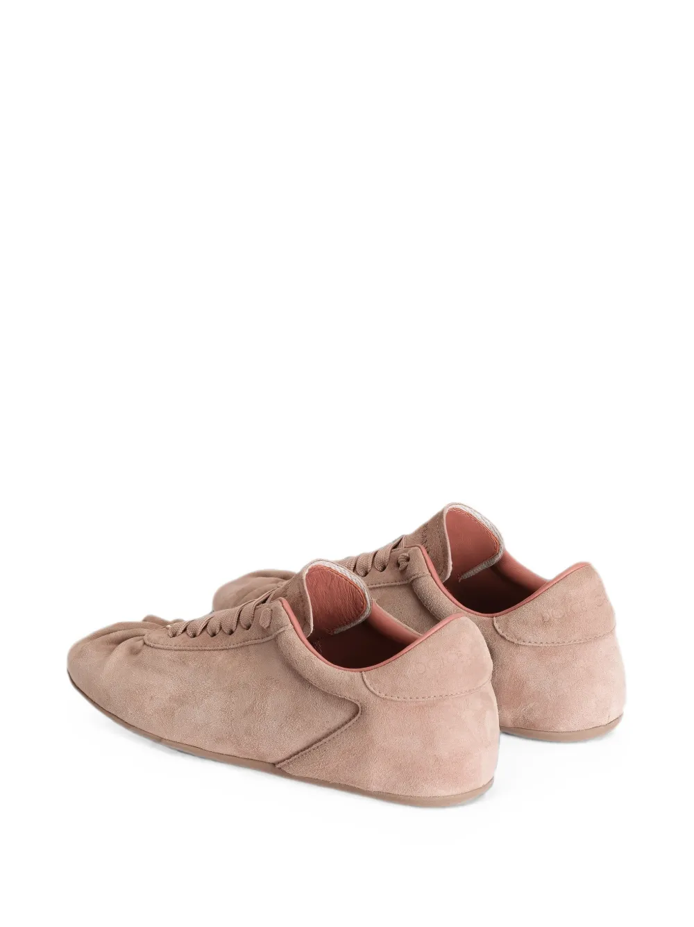 Dolce & Gabbana soft ballet sneakers in split calfskin Roze