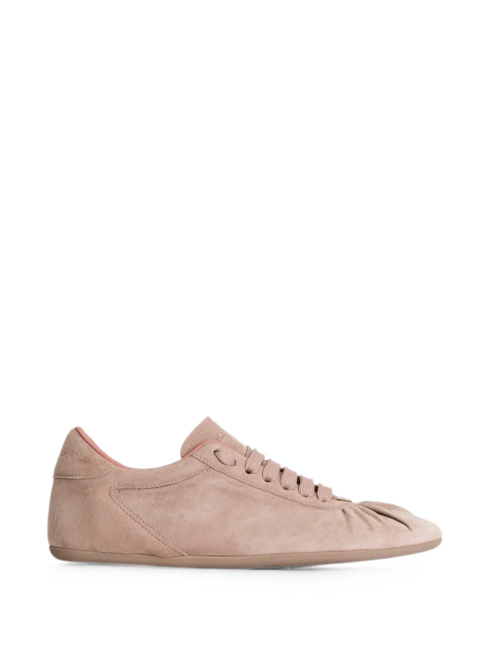 Dolce & Gabbana soft ballet sneakers in split calfskin Roze