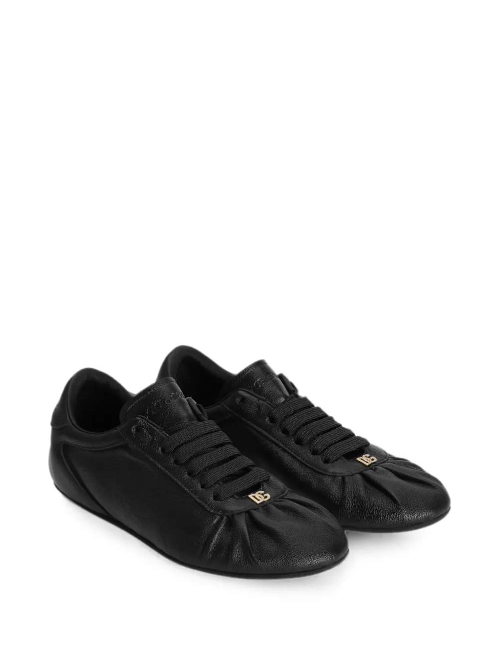 Dolce & Gabbana Kalfsleren sneakers-ballerina's Zwart