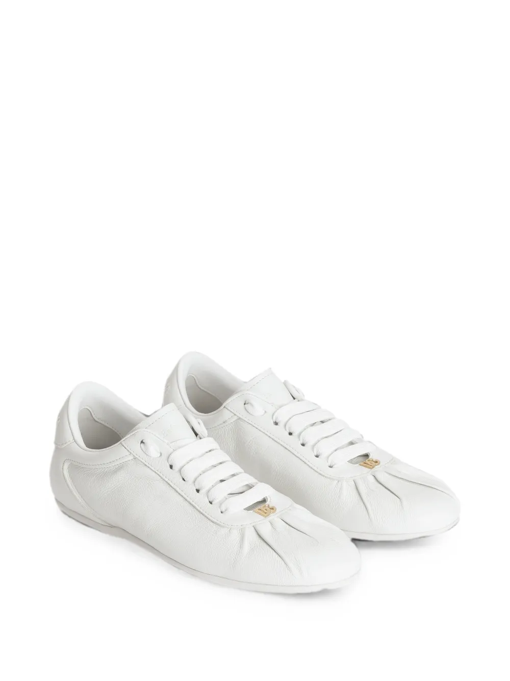 Dolce & Gabbana Kalfsleren sneakers-ballerina's Wit