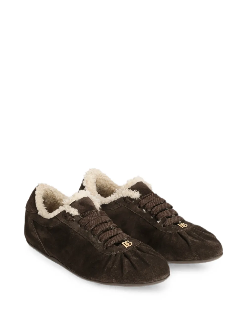 Dolce & Gabbana Suède sneaker-ballerina's Bruin