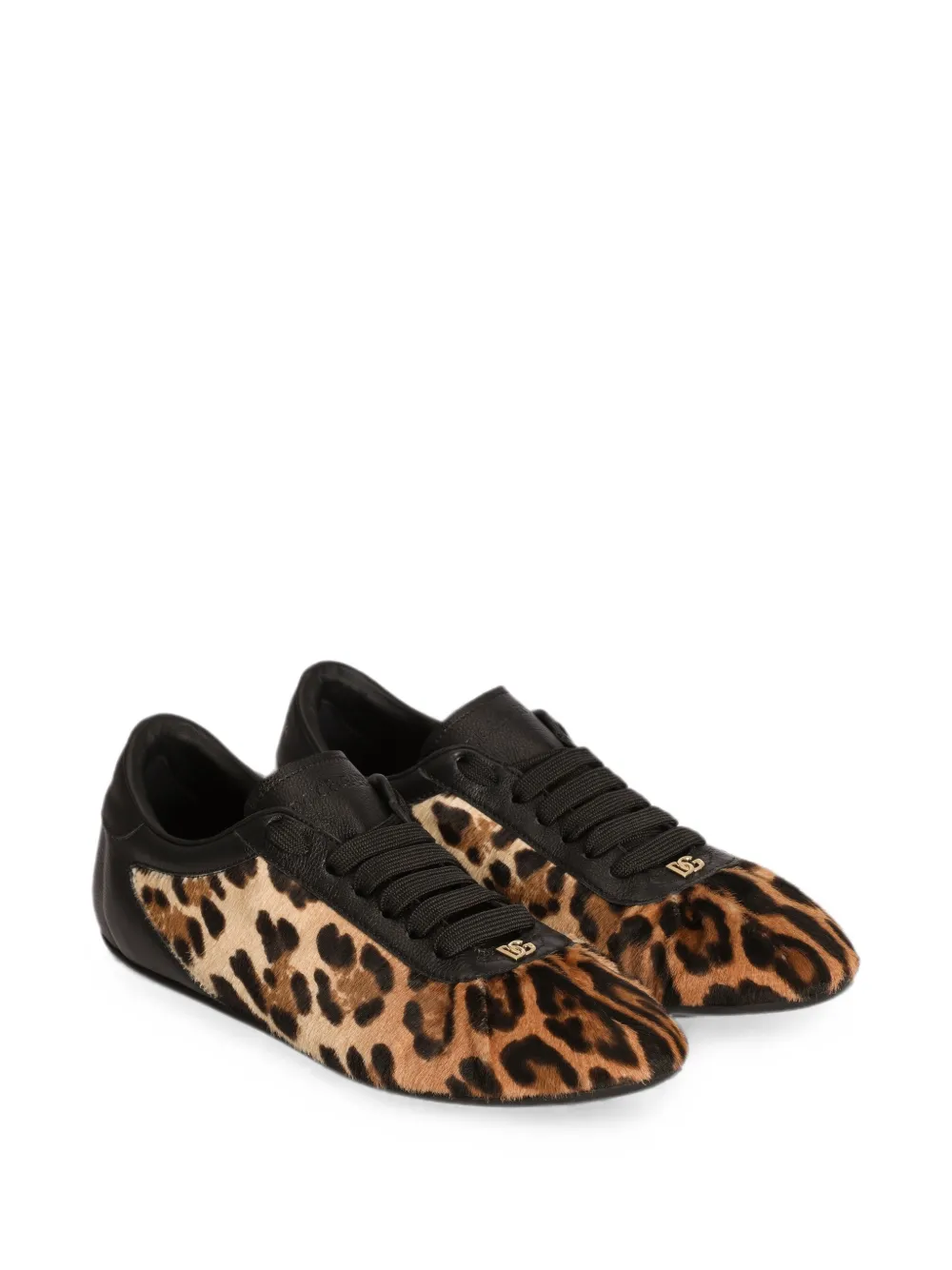 Dolce & Gabbana leo pony-hair ballet sneakers Beige