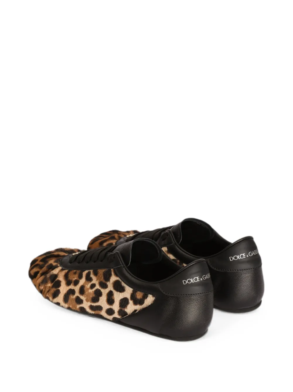 Dolce & Gabbana leo pony-hair ballet sneakers Beige