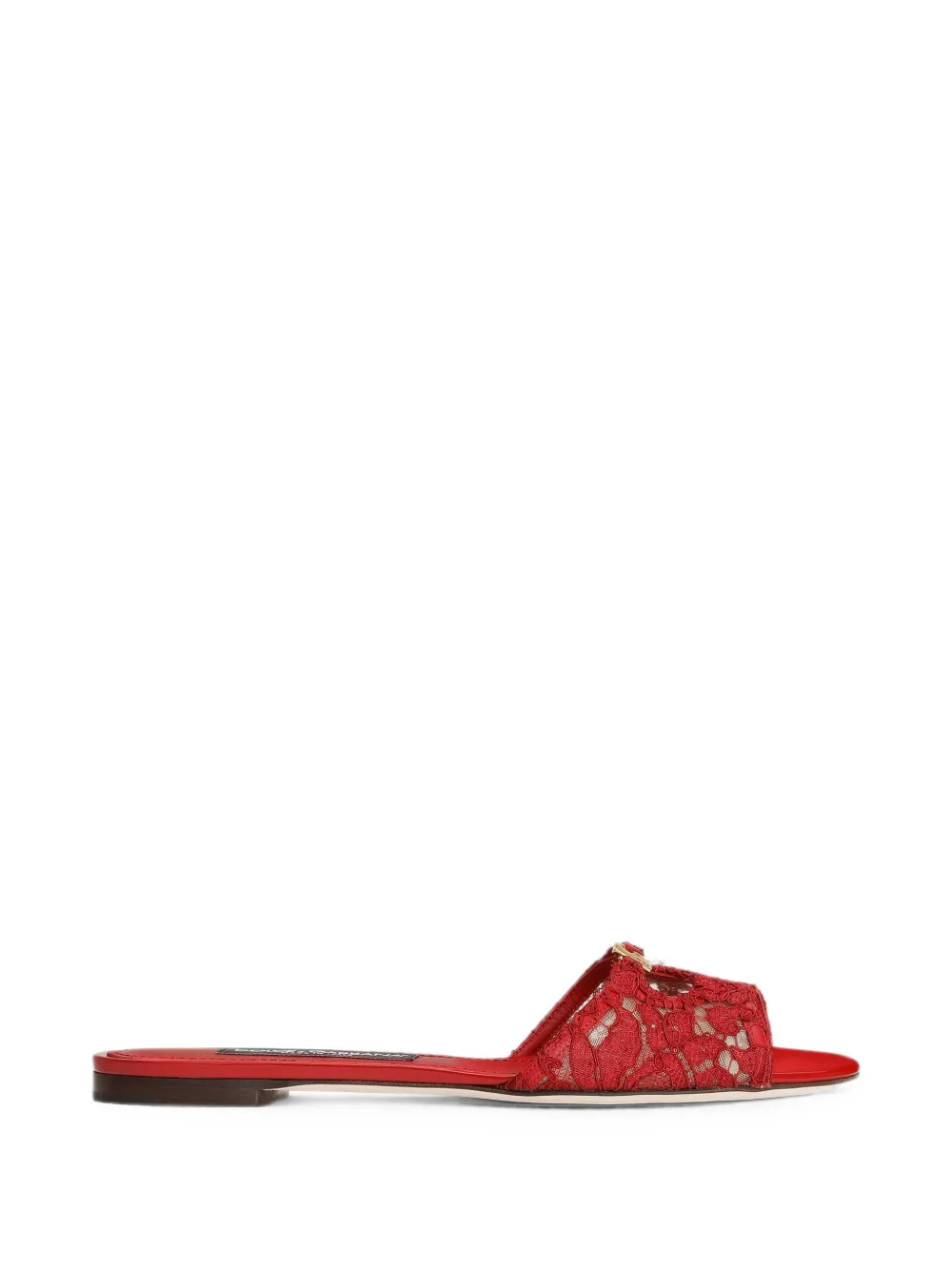 Dolce & Gabbana Pantoletten mit Spitze - Rot