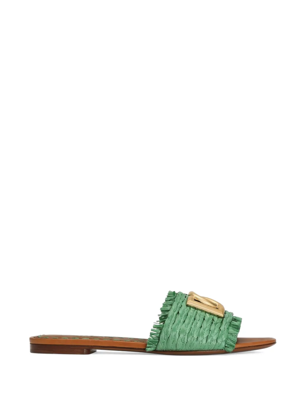 Dolce & Gabbana raffia slippers - Green