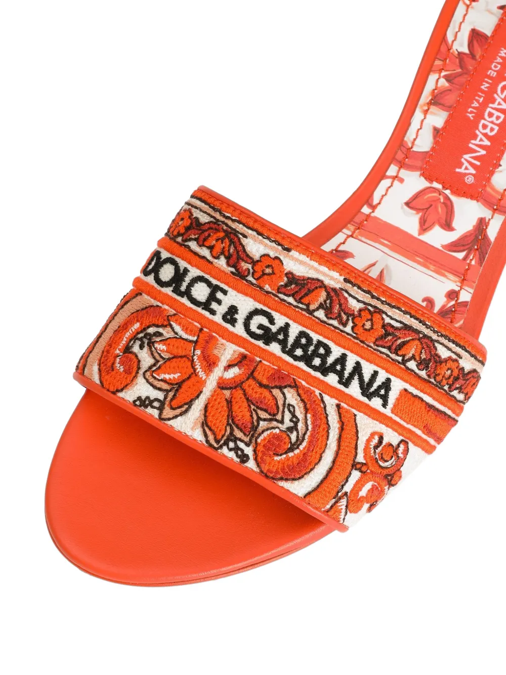 Dolce & Gabbana Muiltjes met borduurwerk Oranje