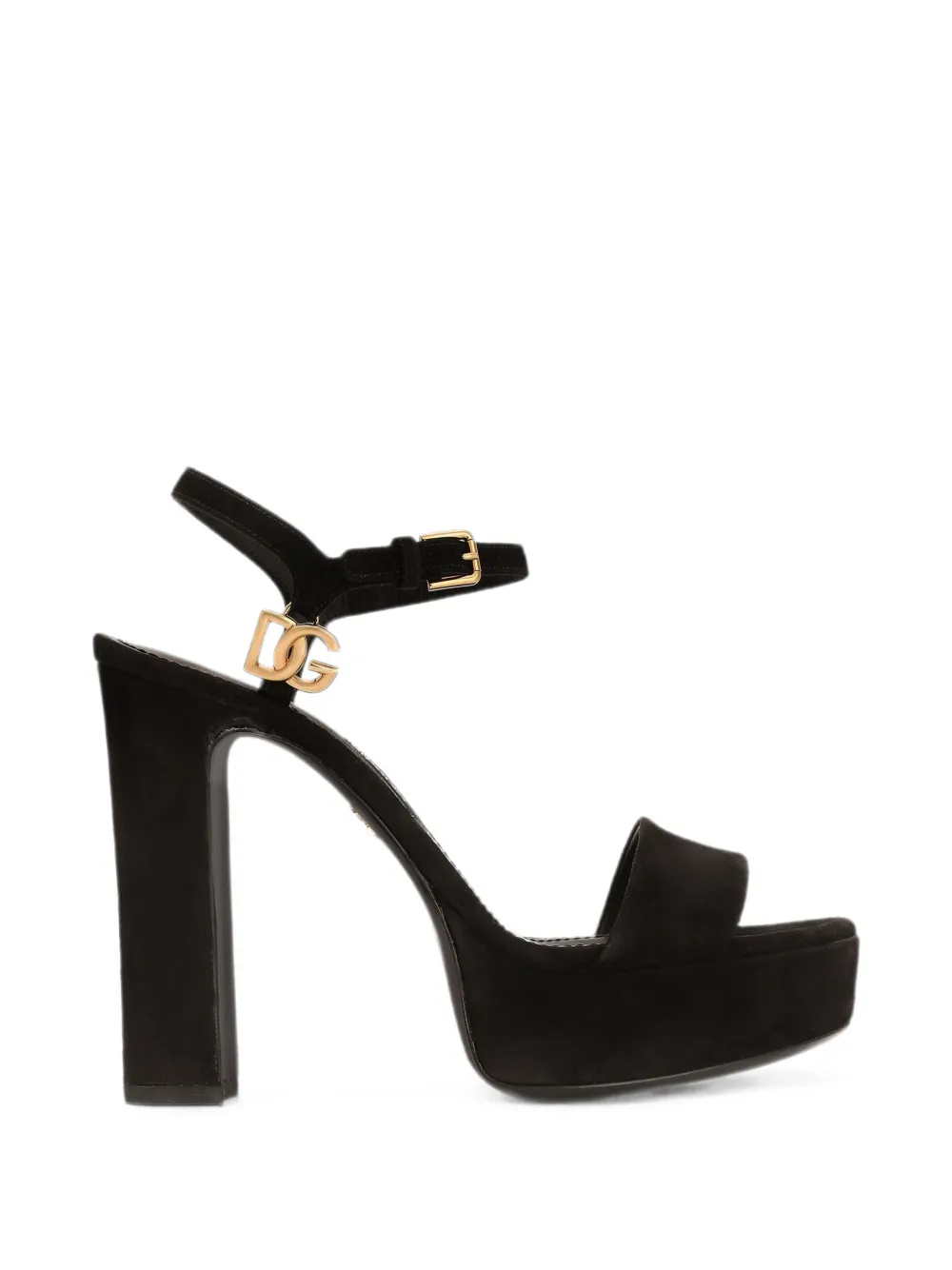 Dolce & Gabbana suede platform sandals Zwart