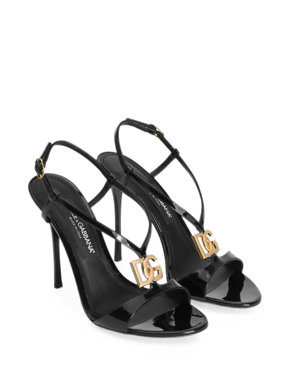 Dolce & Gabbana patent sandals Zwart