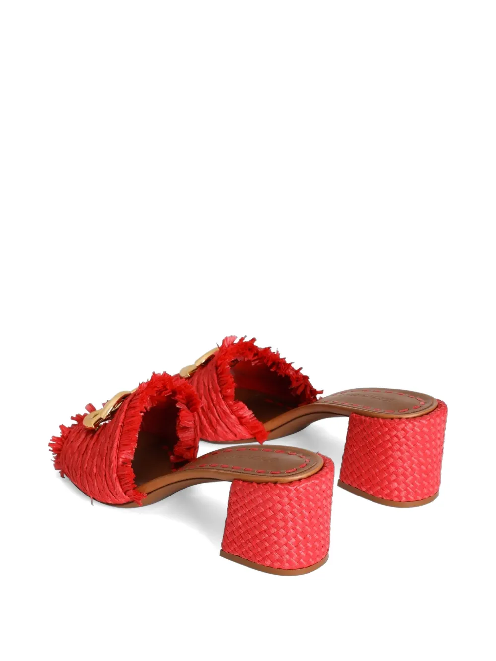 Dolce & Gabbana Raffia muiltjes Rood