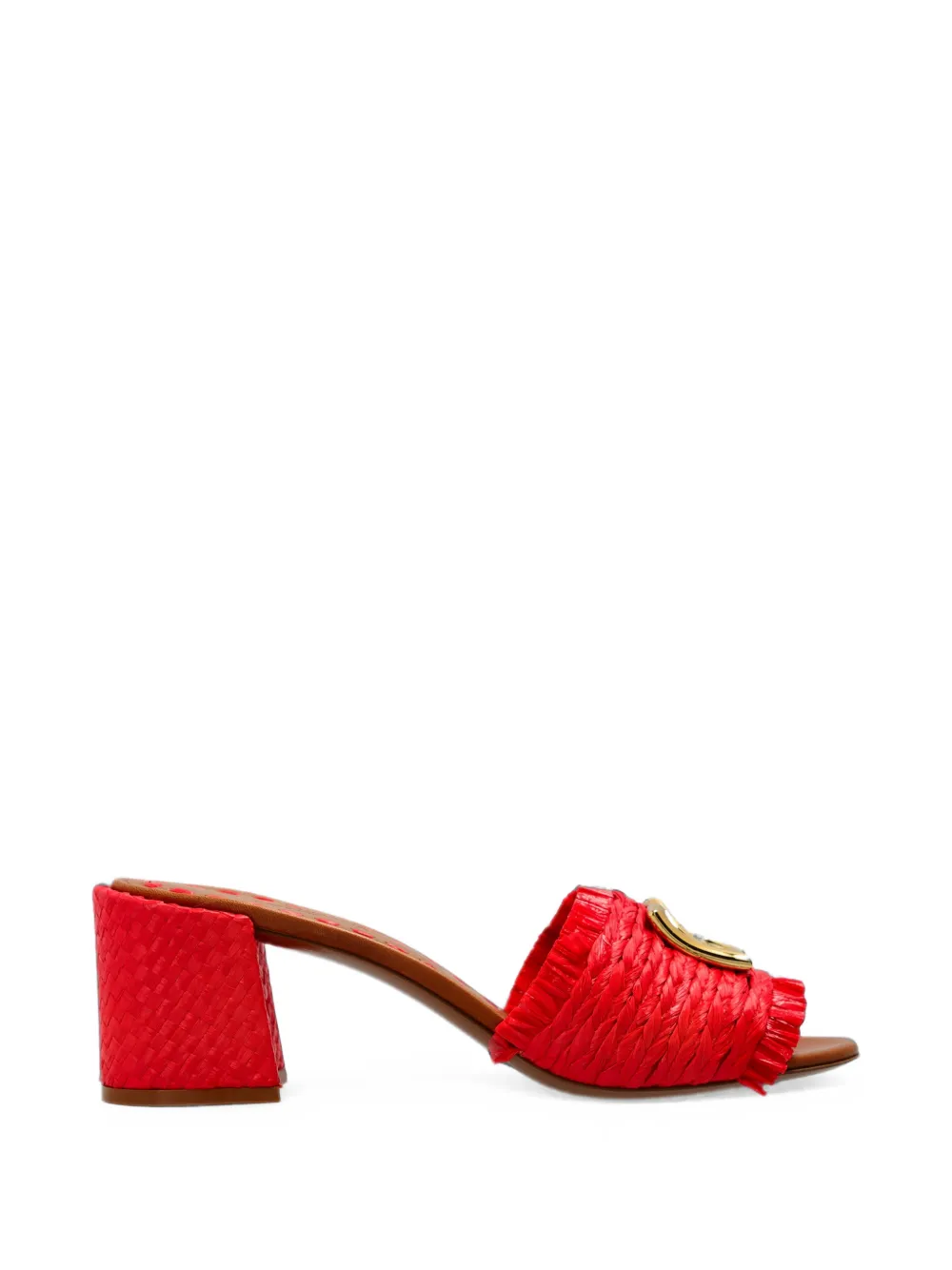 Dolce & Gabbana Raffia muiltjes Rood