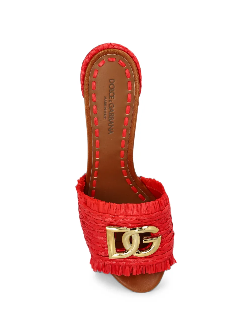 Dolce & Gabbana Raffia muiltjes Rood