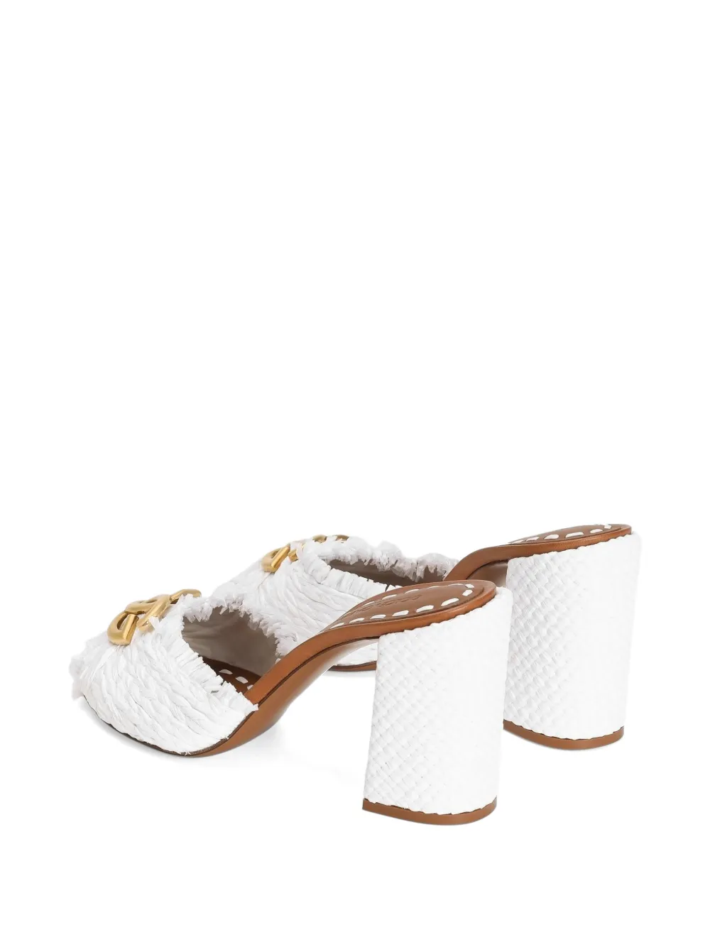 Dolce & Gabbana Raffia muiltjes Wit