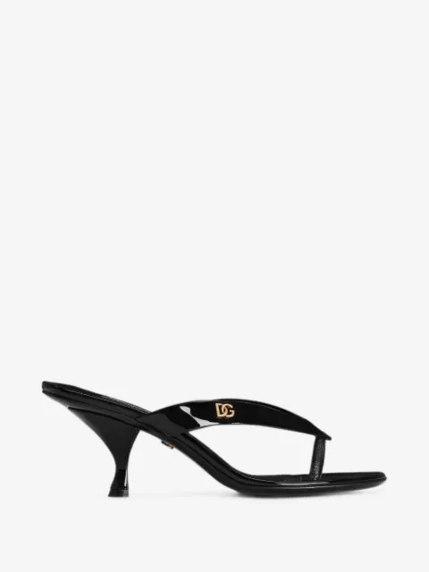 Dolce & Gabbana patent leather thong sandals