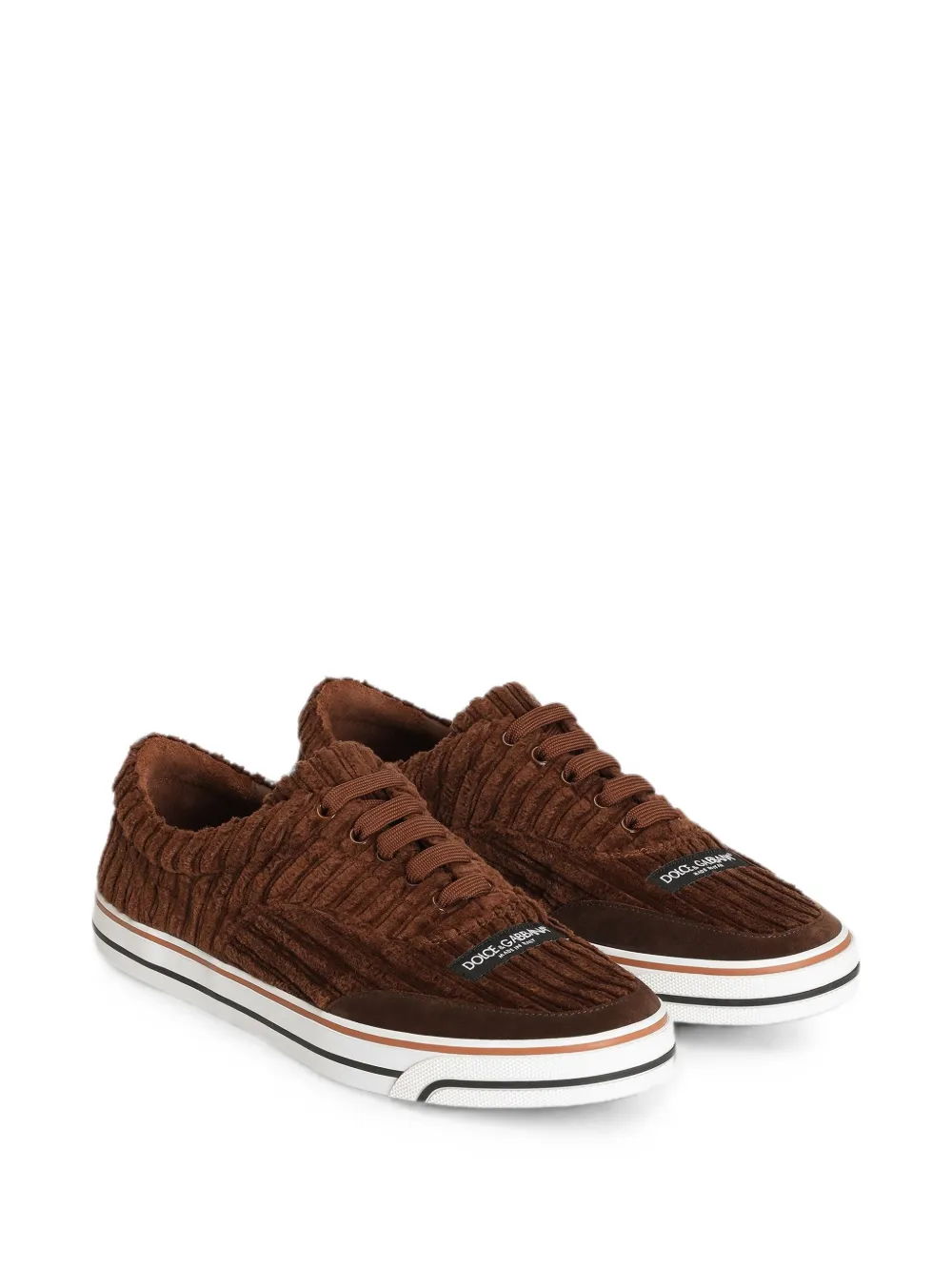 Dolce & Gabbana DG Sailing corduroy sneakers Bruin