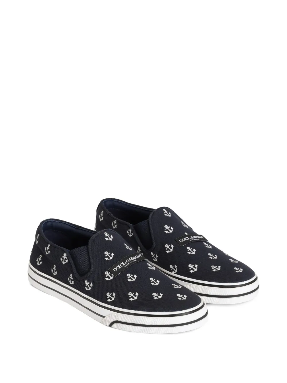 Dolce & Gabbana DG Sailing drill sneakers met borduurwerk Blauw