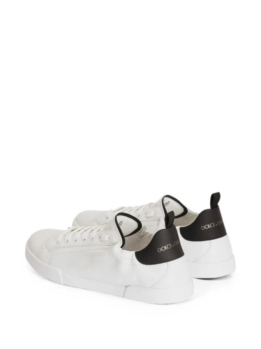 Dolce & Gabbana Portofino kalfsleren sneakers Wit