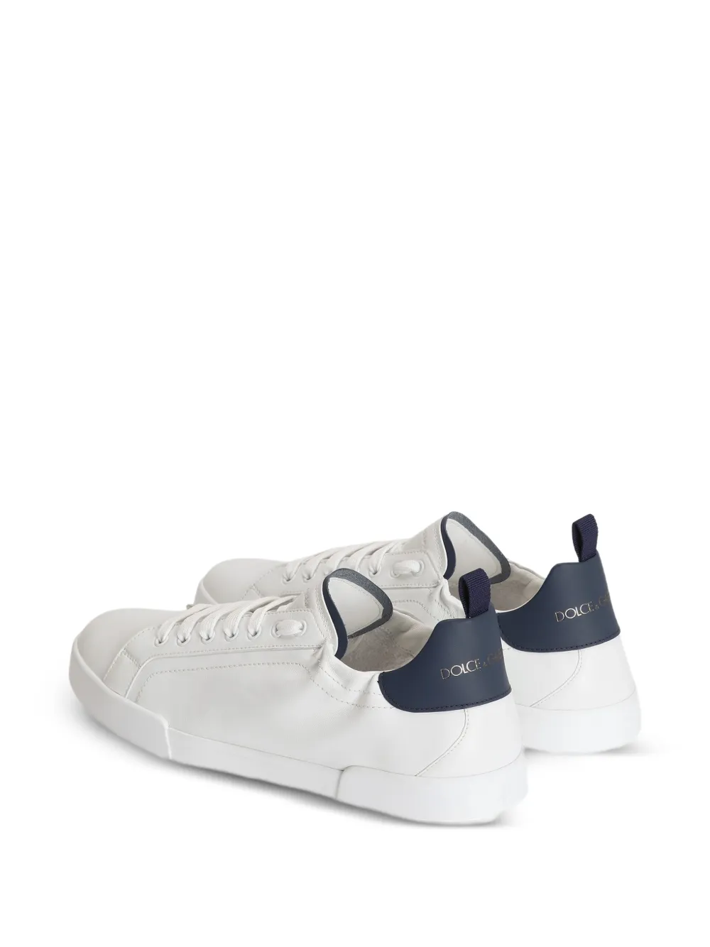 Dolce & Gabbana Portofino kalfsleren sneakers Wit