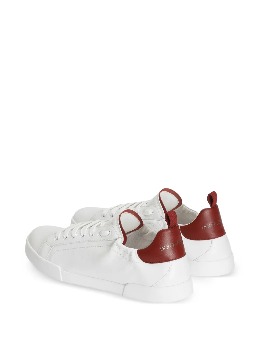 Dolce & Gabbana Portofino kalfsleren sneakers Wit