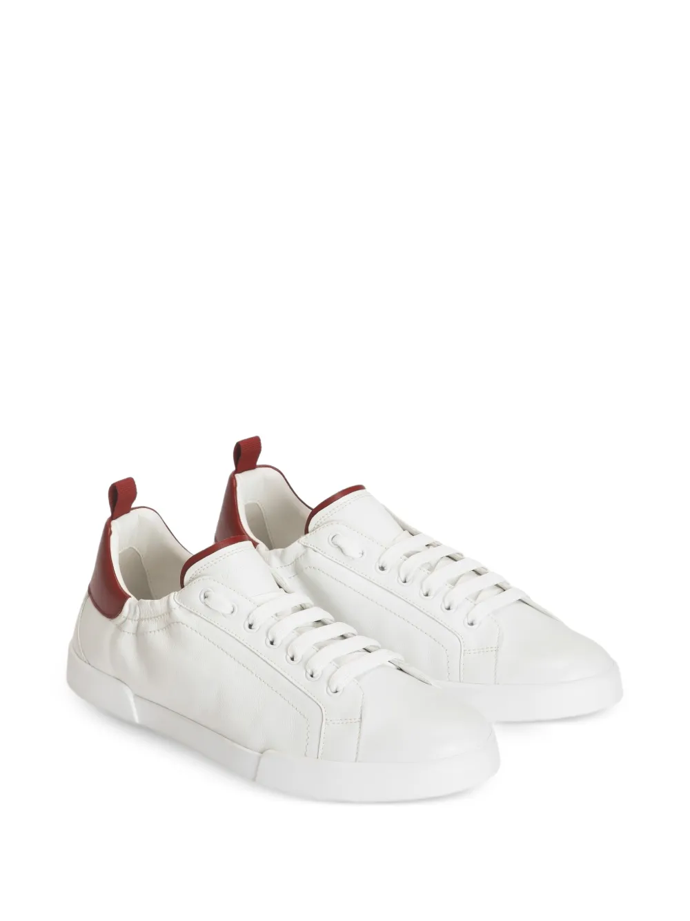 Dolce & Gabbana Portofino kalfsleren sneakers Wit