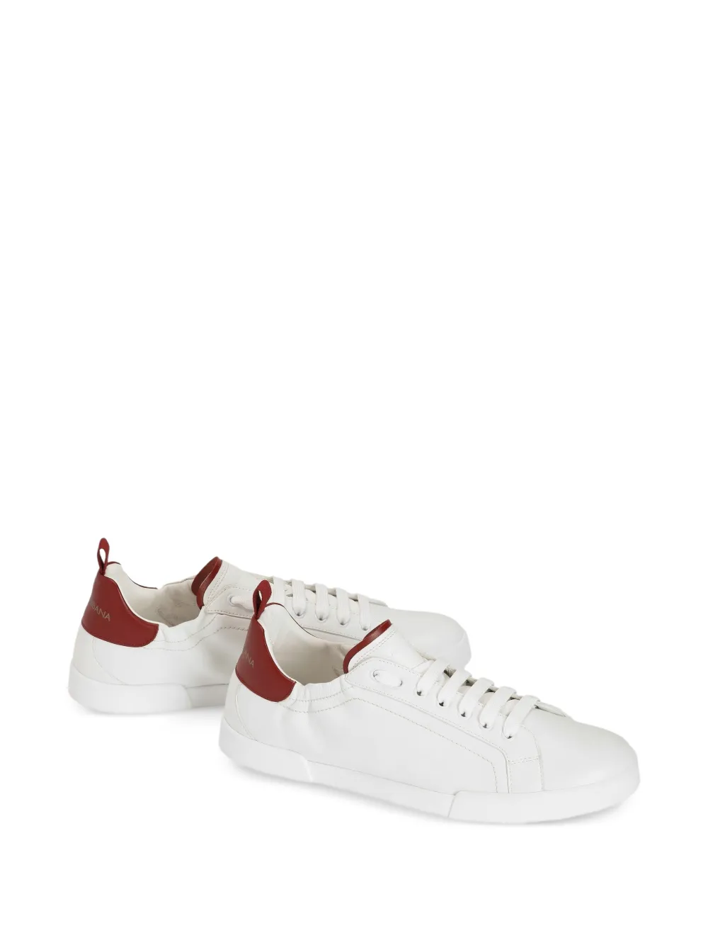 Dolce & Gabbana Portofino kalfsleren sneakers Wit