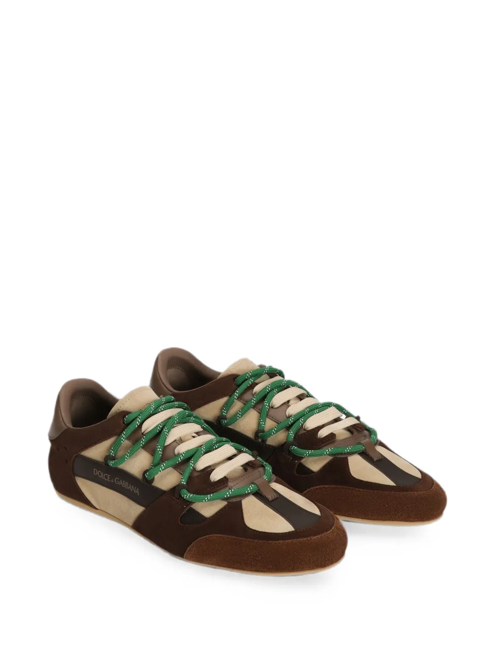 Dolce & Gabbana Ginnica Soft sneakers in split Bruin
