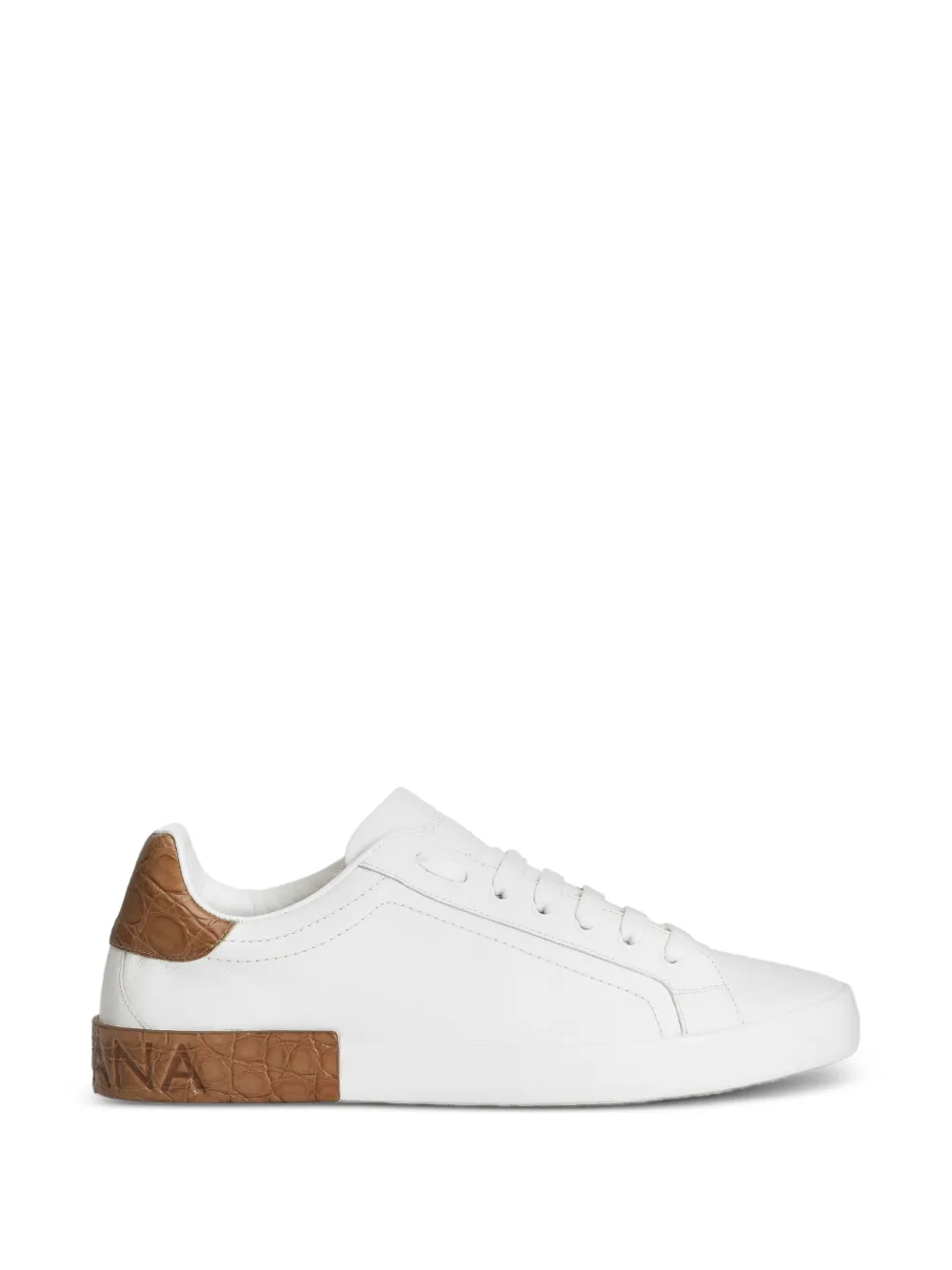 Dolce & Gabbana Portofino calfskin sneakers - Weiß