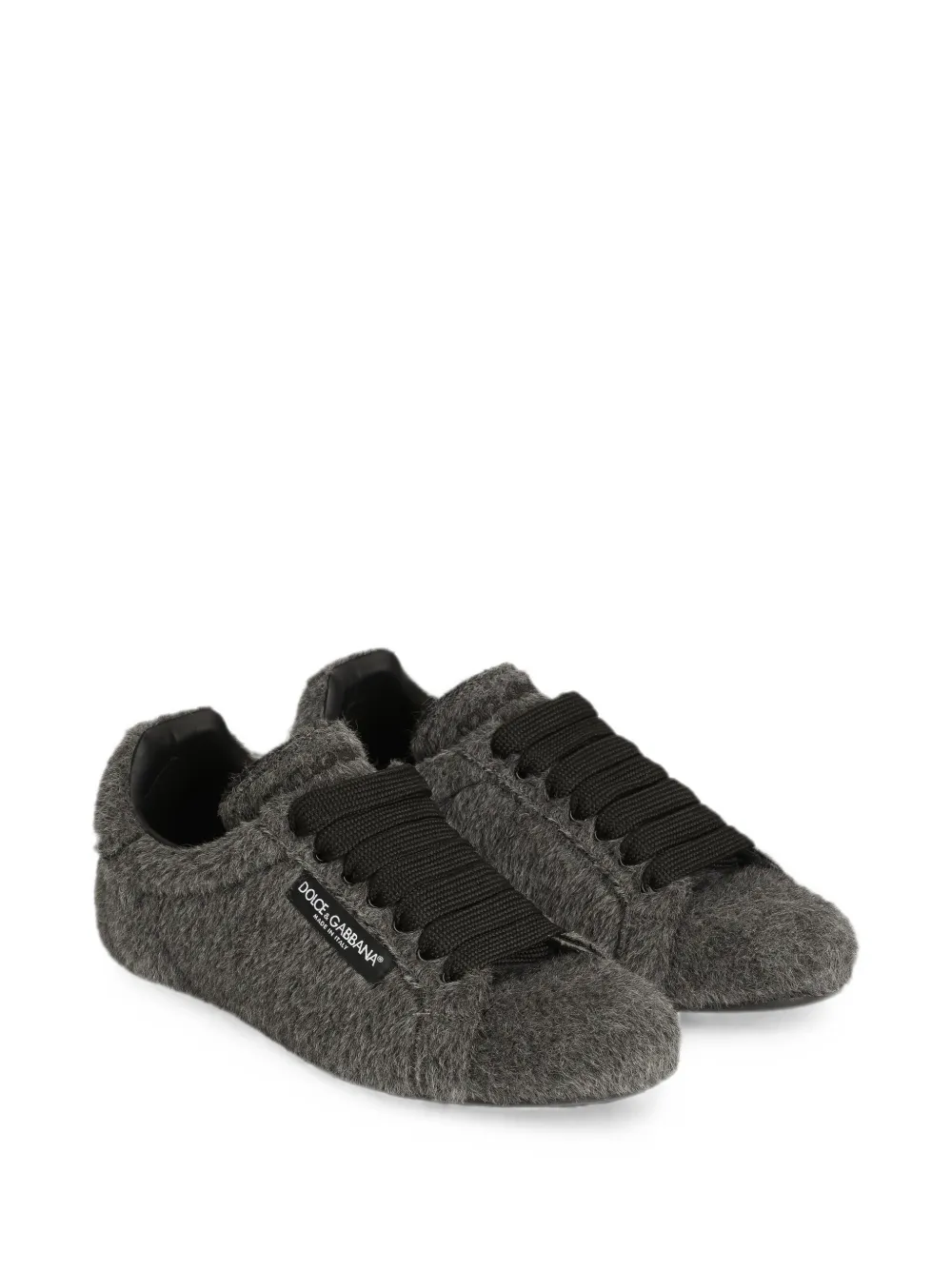 Dolce & Gabbana alpaca Portofino Soft sneakers Grijs