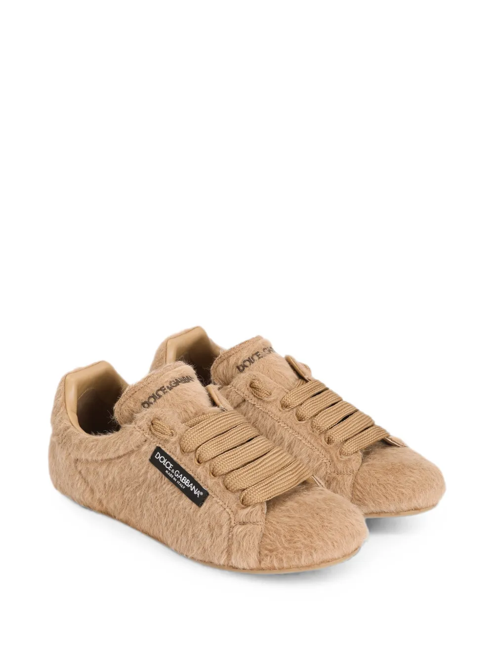 Dolce & Gabbana alpaca Portofino Soft sneakers Beige