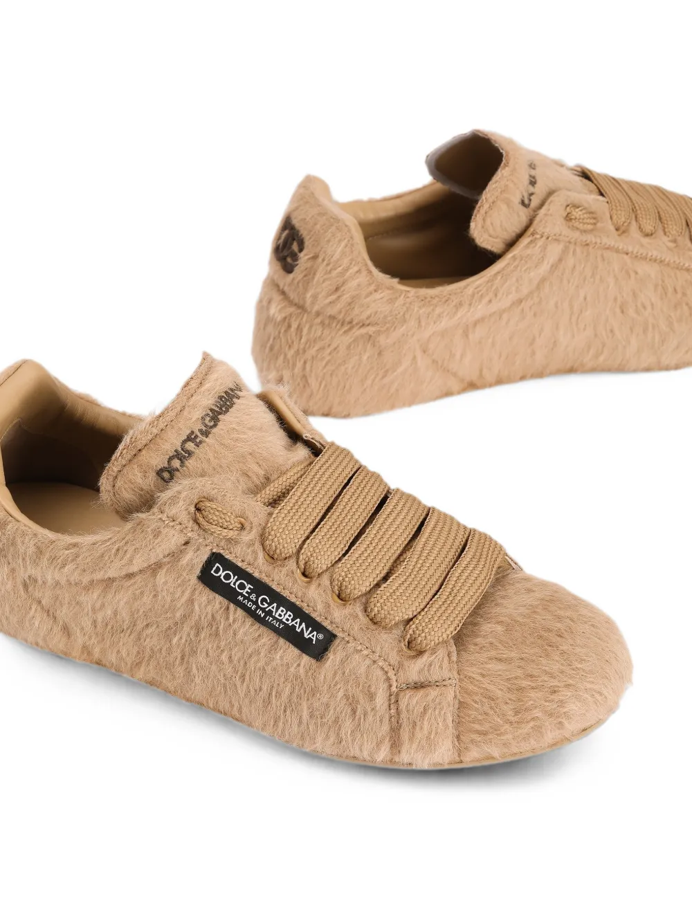 Dolce & Gabbana alpaca Portofino Soft sneakers Beige