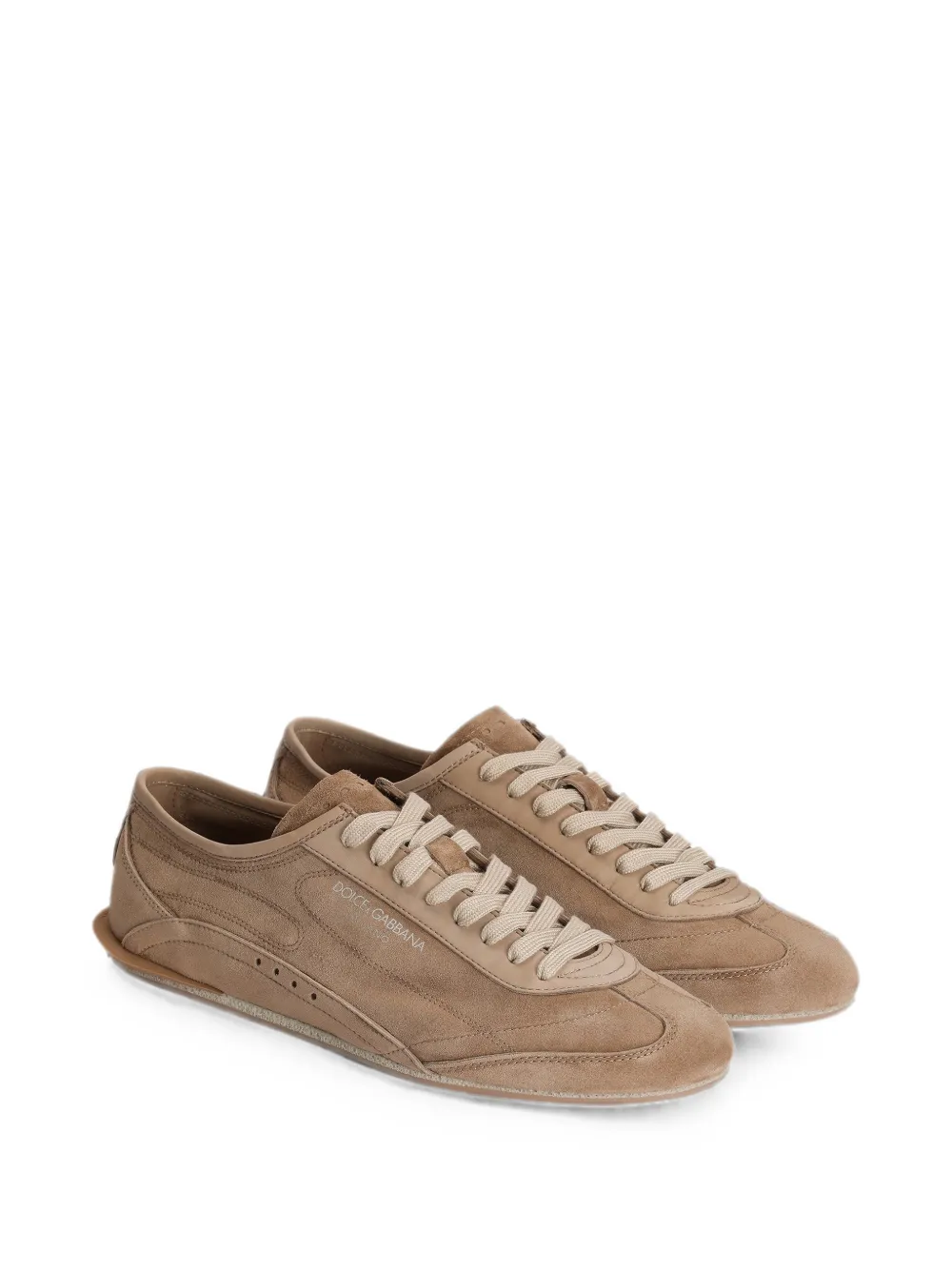 Dolce & Gabbana Lipari Plus kalfsleren sneakers Bruin