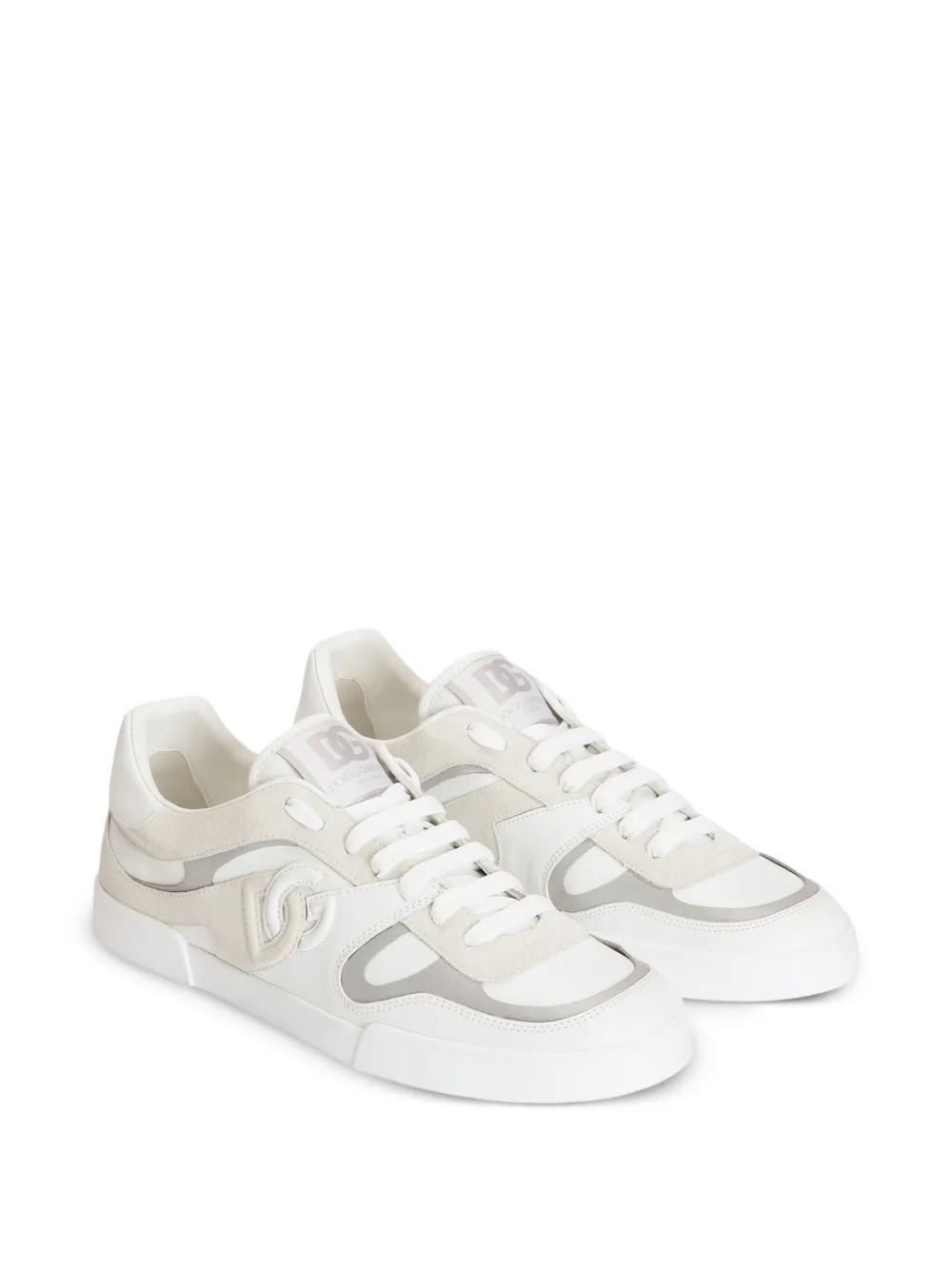 Dolce & Gabbana Portofino kalfsleren sneakers Beige