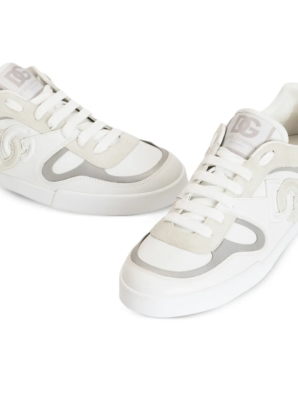 Dolce & Gabbana Portofino kalfsleren sneakers Beige