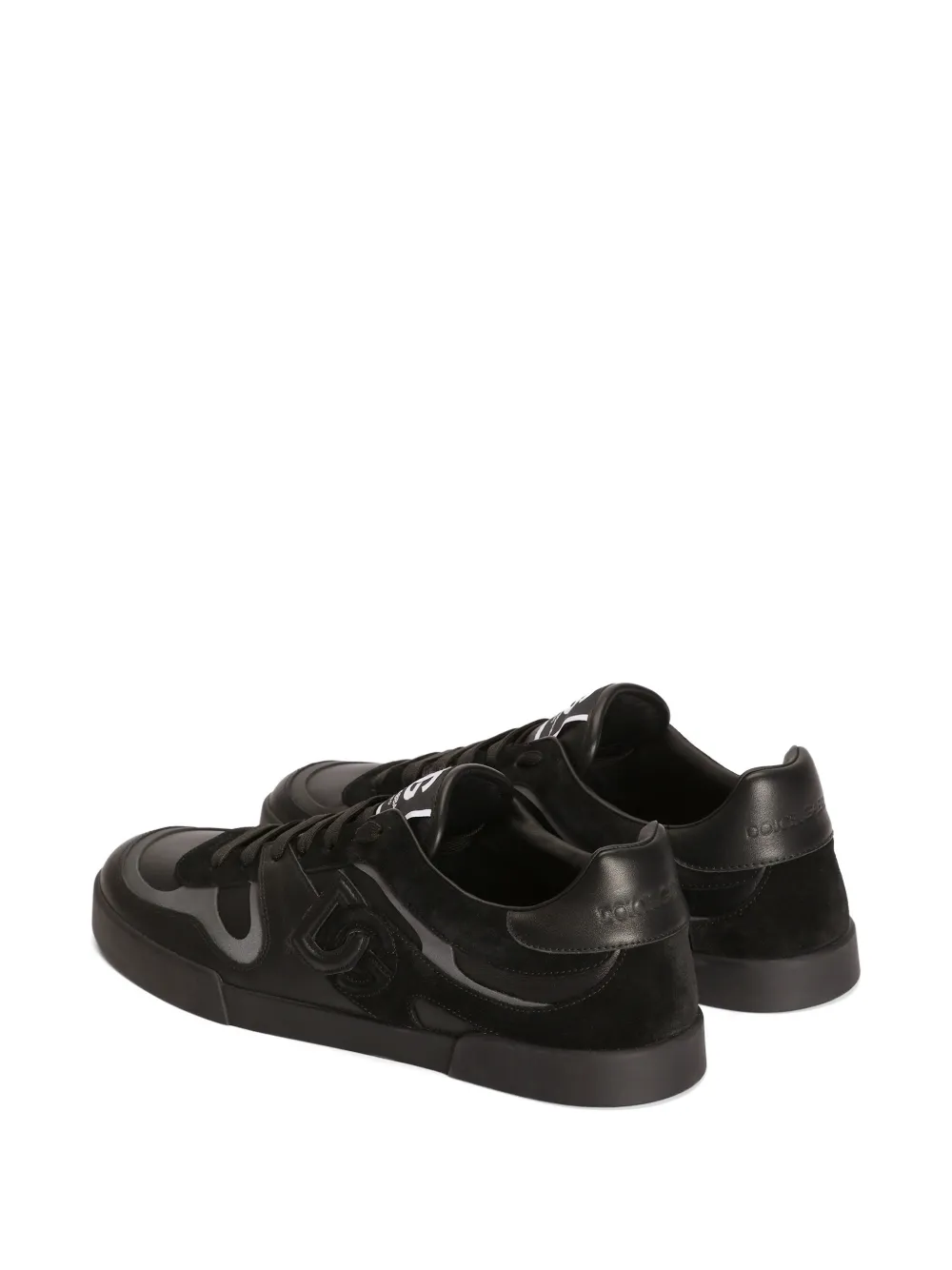 Dolce & Gabbana Portofino kalfsleren sneakers Zwart