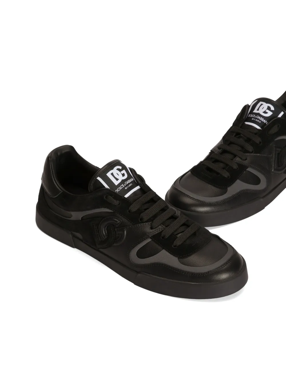 Dolce & Gabbana Portofino kalfsleren sneakers Zwart