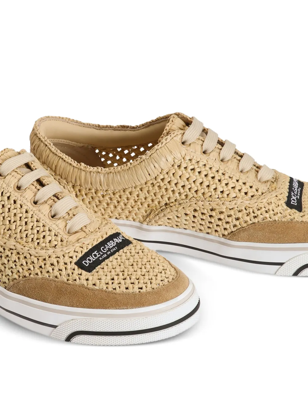 Dolce & Gabbana DG Sailing raffia sneakers Beige