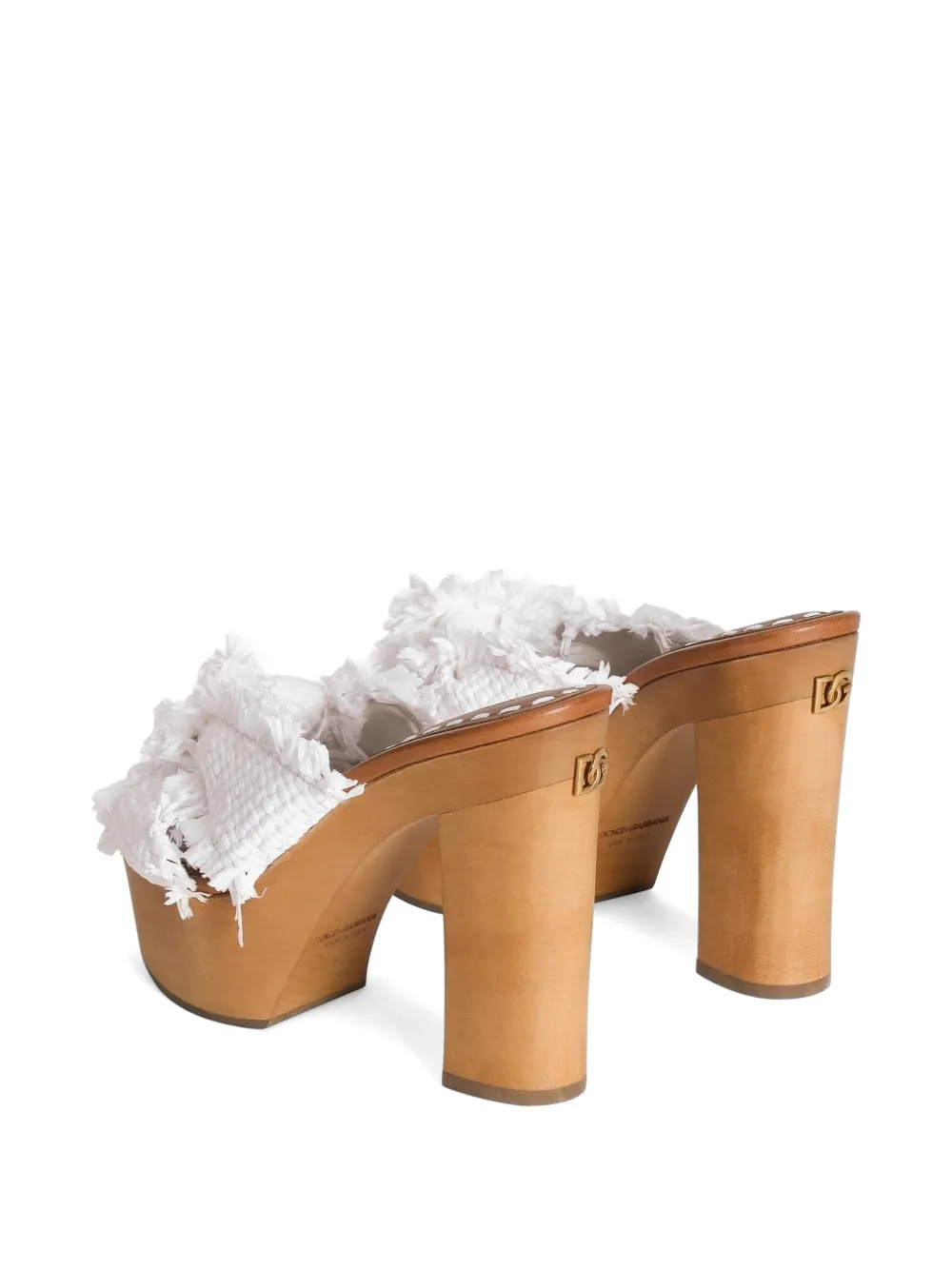 Dolce & Gabbana Sandalen met sleehak Wit