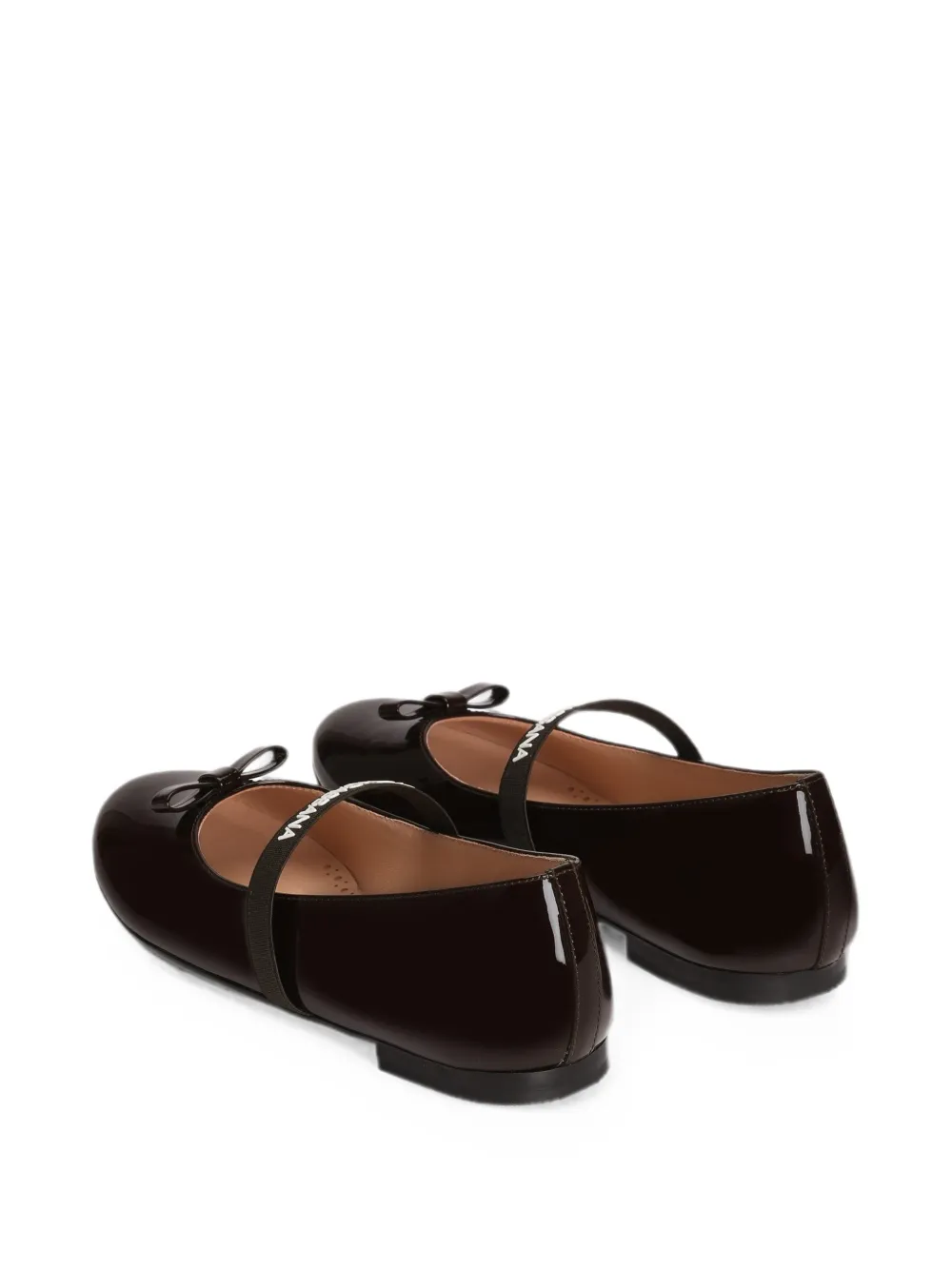 Dolce & Gabbana Kids patent-leather ballet flats Bruin
