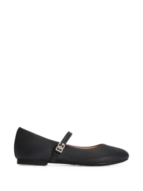 Dolce & Gabbana Kids ballerines en cuir nappa