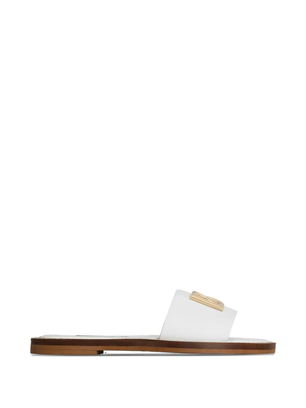 Dolce & Gabbana Kids Slippers met logo Wit